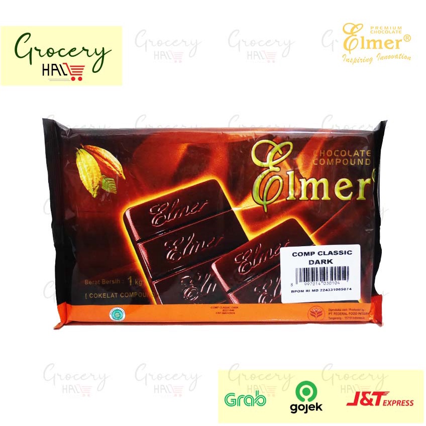 

✨NEW✨ -ELMER DARK CHOCOLATE COMPOUND 1 KG - COKELAT BATANGAN 1 KG- 1.1.23