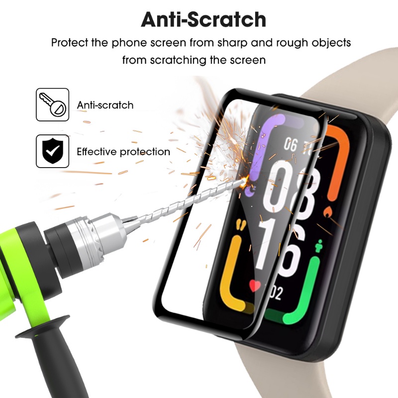 Ultra Clear Anti Noda Watch Film Full Coverage Film Pelindung Layar Arloji Film Laminasi Smartwatch Hydrogel Film Untuk Redmi Band2/Jam3