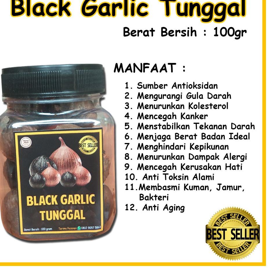 

✨TERBARU✨ Herbal Black Garlic Tunggal PREMIUM (BUKAN BAWANG KATING) Bawang Putih Hitam tunggal MURAH 100 gram !!!