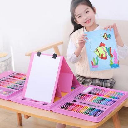 

Super Diskon Crayon Anak Pengasah 208pcs Set Alat Menggambar Melukis Anak-anak Crayon Cat Air Pensil