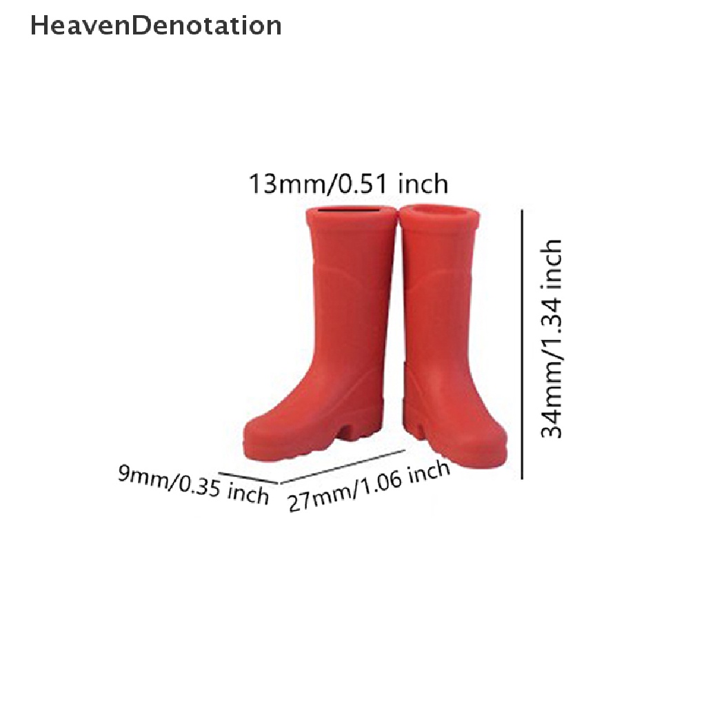 [HeavenDenotation] Skala1: 12rumah Boneka Miniatur Sepatu Boots Hujan Karet Dekorasi Boneka Aksesoris HDV