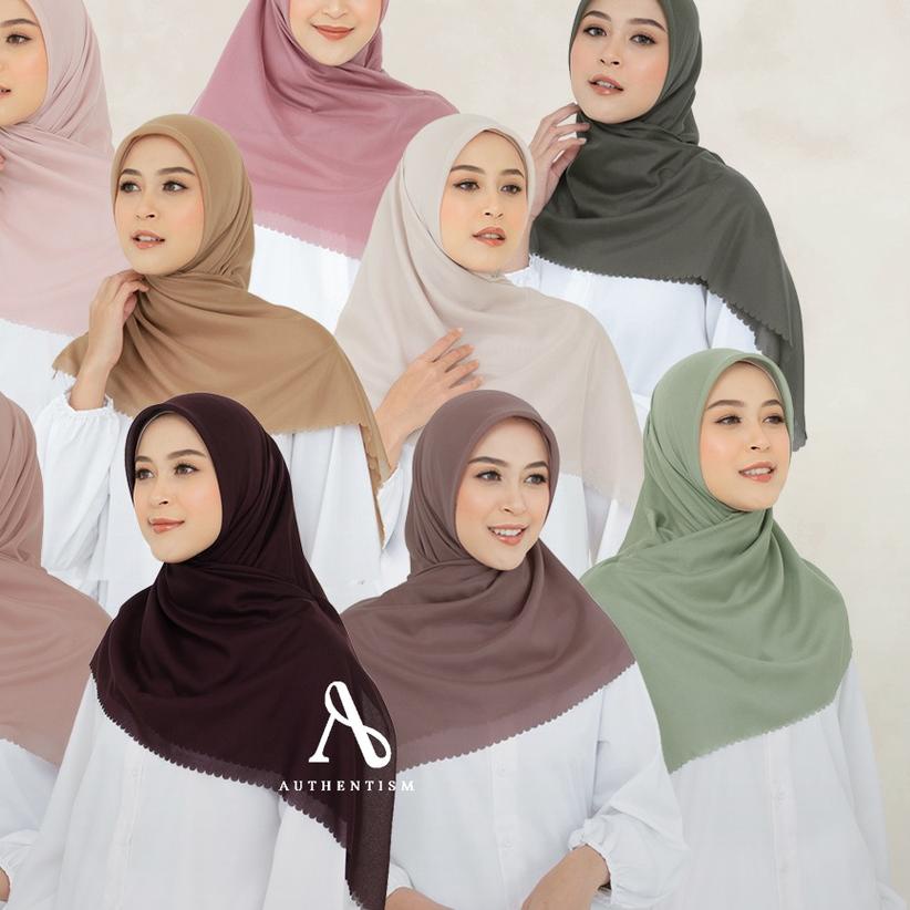 ➲ AUTHENTISM ID RACHITA SERIES NEW SHADES KERUDUNG SEGI EMPAT POLOS VOAL ULTRAFINE PREMIUM HIJAB ♫