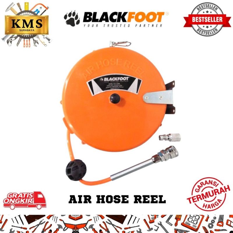 Selang Angin Kompresor Gantung 8 Meter Blackfoot ( Air Hose Reel )