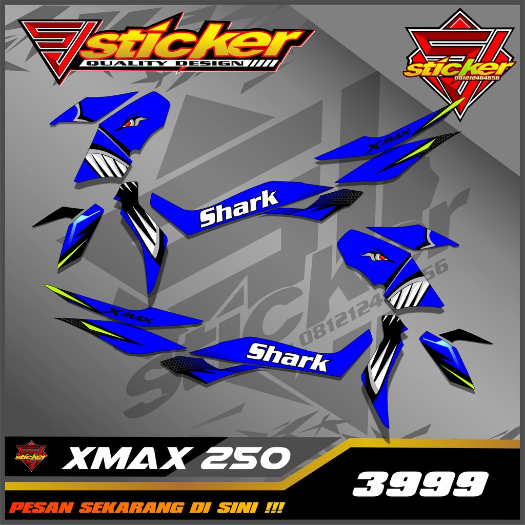 3999 STICKER STRIPING YAMAHA XMAX 250CC DESIGN SHARK