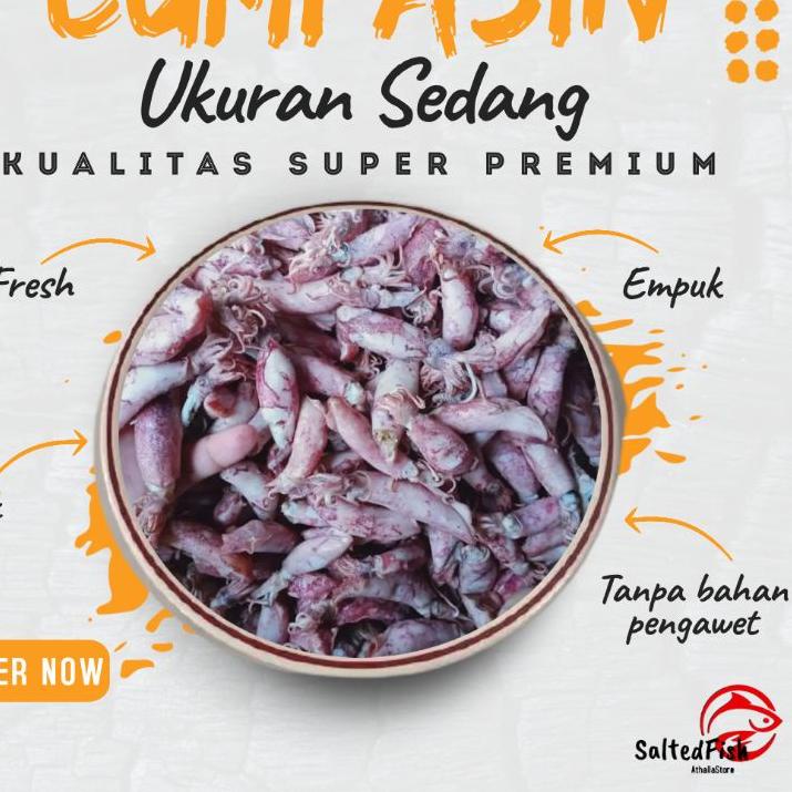 

✷ Cumi Asin Semi Kering Telur 1kg Kualitas Super Premium ◄