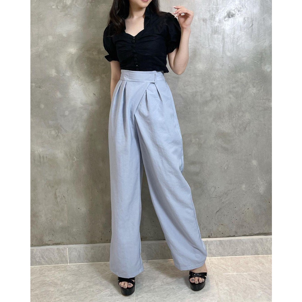 1196 CELANA KULOT STRAP BKK STYLE ZIP STRAP / CELANA KULOT WANITA COTTON CULOTTE UNIVERSAL BKK