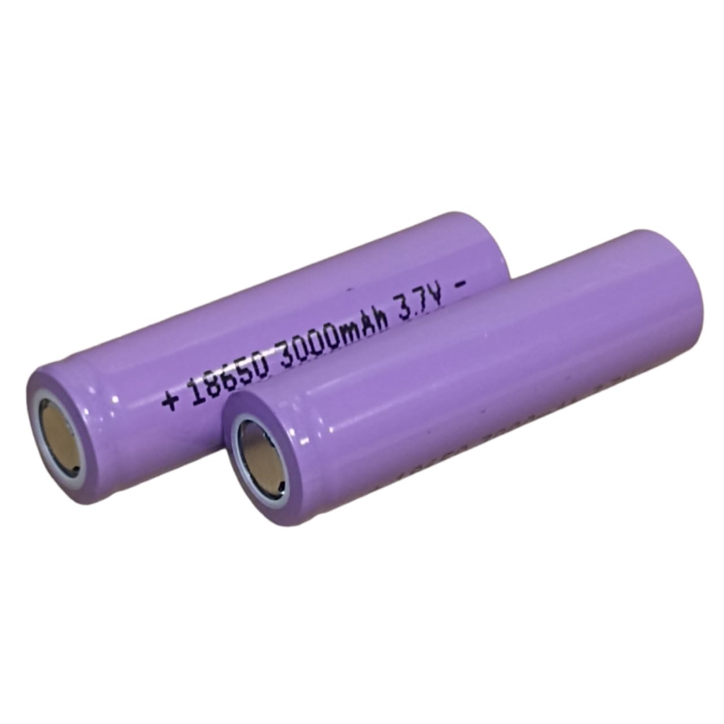 Batre 18650 Untuk Vape Senter Swatt Li-ION 3.7V - 3000mAh Paket 2pcs Warna UNGU Flat Top