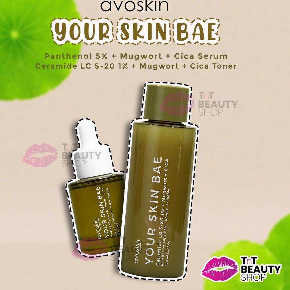 Ω Avoskin Your Skin Bae Panthenol 5% + Mugwort + Cica Serum | Avoskin Your Skin Bae CeramideToner ☇