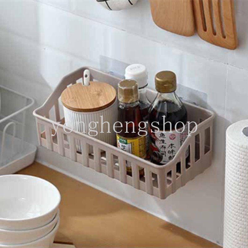 Bebas Pukulan Rak Penyimpanan Yang Dipasang Di Dinding Shampoo Gel Storage Basket Drain Shelves Rak Kamar Mandi Organizer Holder