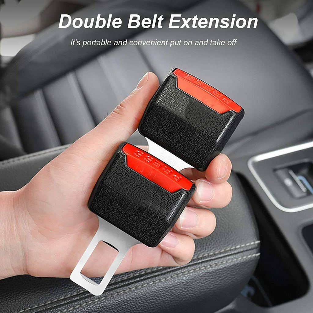 2PCS Universal Sabuk Pengaman Mobil Klip Gesper Sabuk Pengaman Mobil Tali Stopper Klip Gesper Dapat Disesuaikan Ekstensi