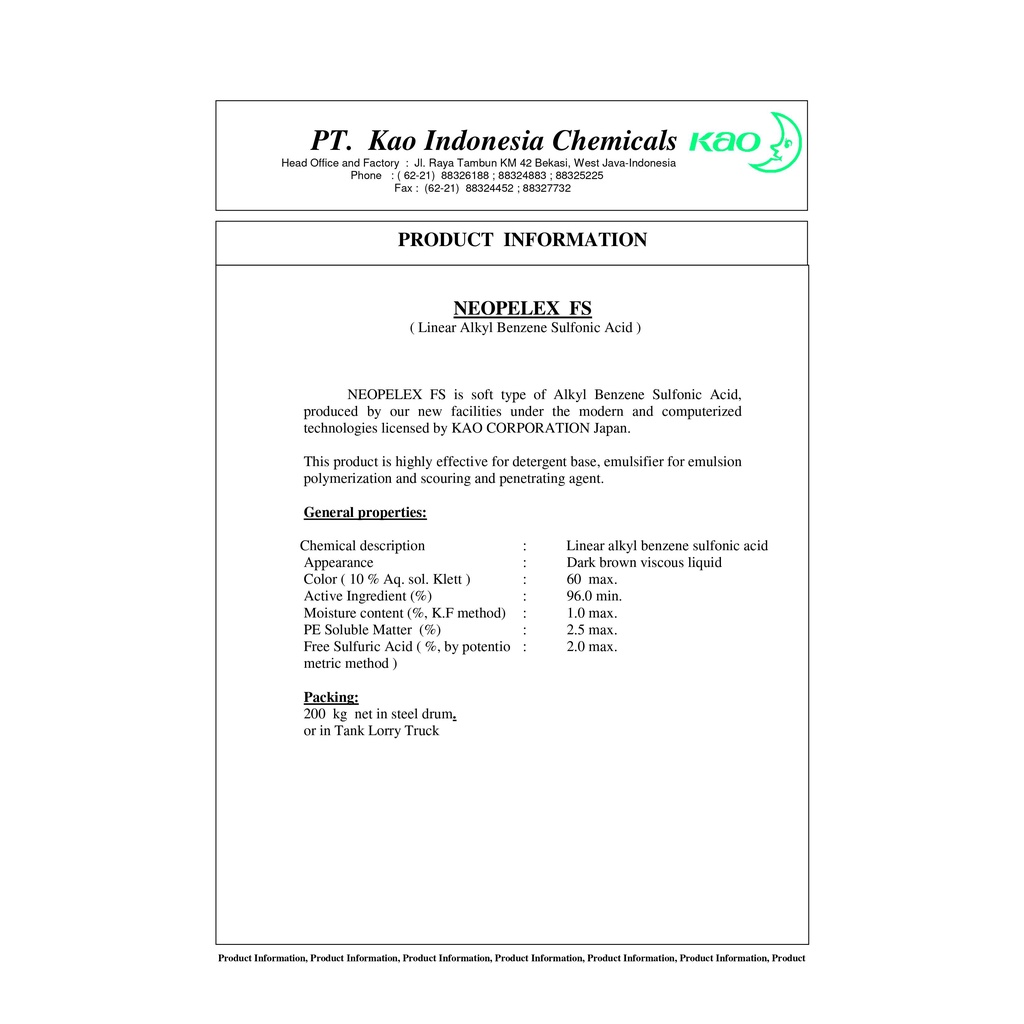 Neopelex FS 1Kg - LABS - Linear Alkyl Benzene Sulfonate Acid - Sabun Cuci Tangan - Sabun Cuci Piring