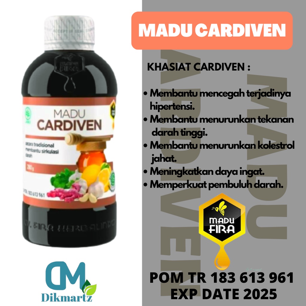 Madu Cardiven Obat Jantung Original - Obat Herbal Stroke Jantung Asli