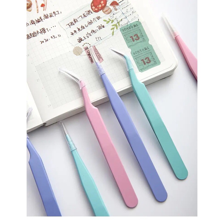 Tweezer Sticker / Pinset Bengkok/ Pinset Lurus Harga/pc