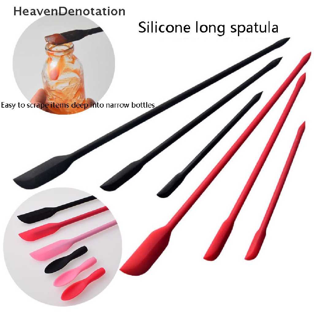 [HeavenDenotation] Spatula Silikon Mini Botol Toples Tipis Silicone Scraper Gadget Peralatan Dapur HDV