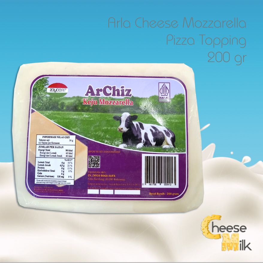 

Archiz Arla Mozzarella Cheese Pizza Topping 200 gram x 50