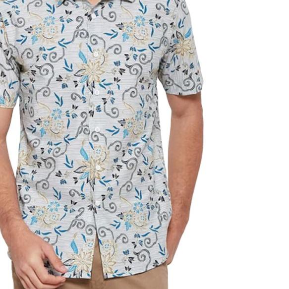 ✻ KEMEJA FORMAL HEM BATIK PRIA LENGAN PENDEK BAJU BATIK MODERN SLIM FIT B1K4 ➺
