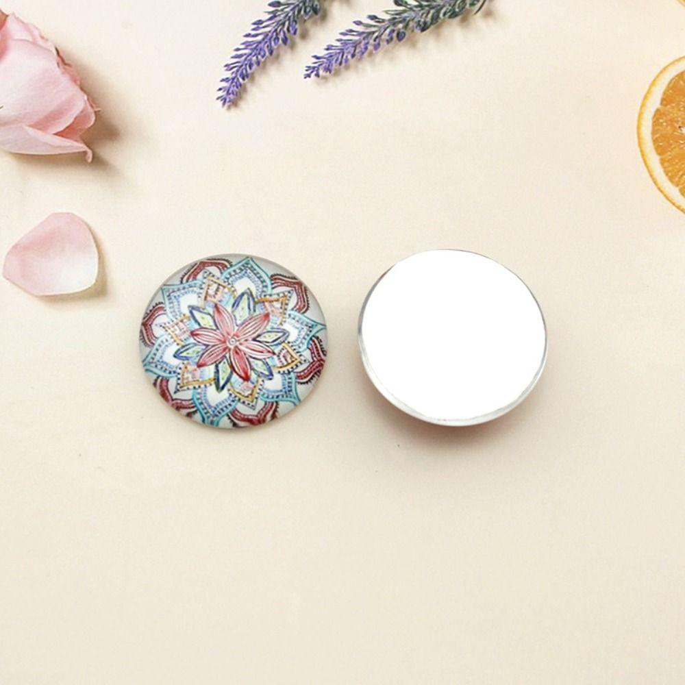 Lanfy Mosaic Tiles Kalung Colorful Round Dome Membuat Perhiasan Ornamen Cincin DIY