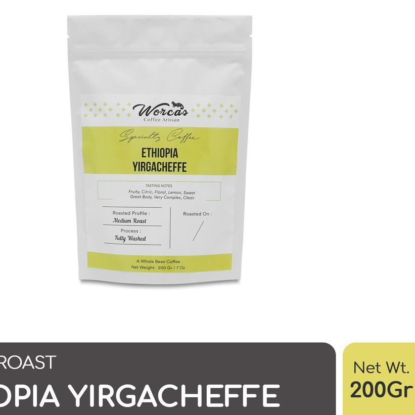 

➶ WORCAS Kopi Arabika Ethiopia Yirgacheffe 200 Gram - Medium Roast ❇