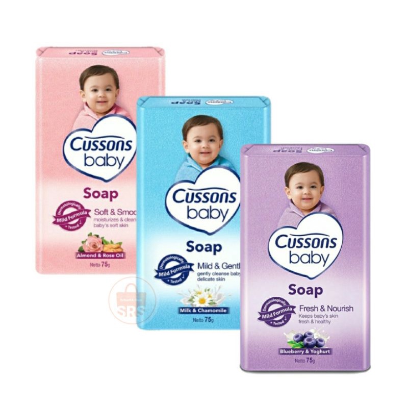 Cussons Baby Soap 75gr | Cussons Sabun Batang | Cusson Sabun Bayi (SABUN BATANG CUSSONS)