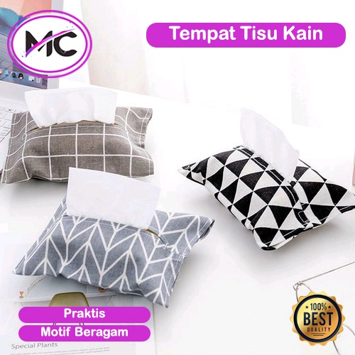 Tempat Tisu Kain Kotak Tissue Bahan Canvas Motif Lucu Sarung Tempat Tisu Mobil Cover Tisue