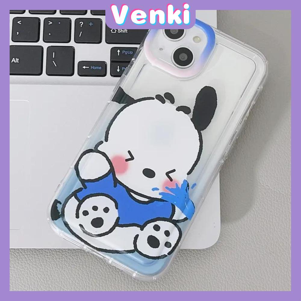 Case iPhone 14 Pro Max Soft TPU Clear Pink Blue Jelly Airbag Case Cute Cartoon Couple Dog and Sheep Camera Protection Shockproof For iPhone 14 13 12 11 Plus Pro Max 7 Plus X XR