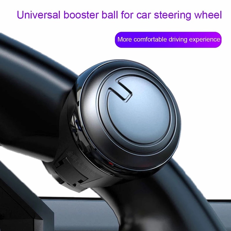 Rotasi 360derajat Mobil Bantalan Logam Power Spinner Knob Berbentuk Helper Roda Booster Handle Bola Kontrol Tangan Memutar Kemudi