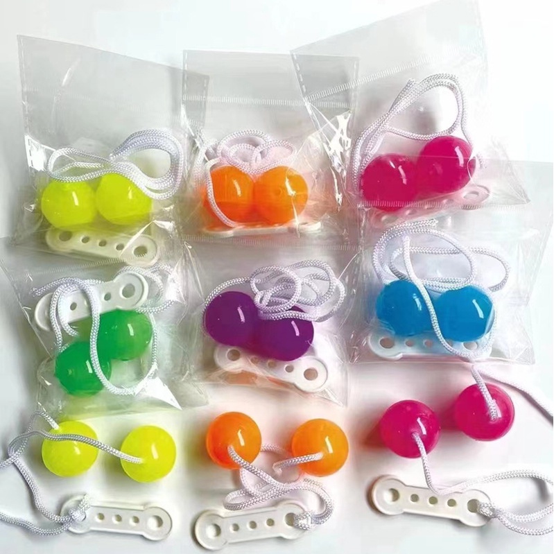 Fidget Clack Balls Click Clackers Glow in the dark Bead Bola Antistress Noise Maker Novelty Mainan Hadiah Untuk Anak Anak