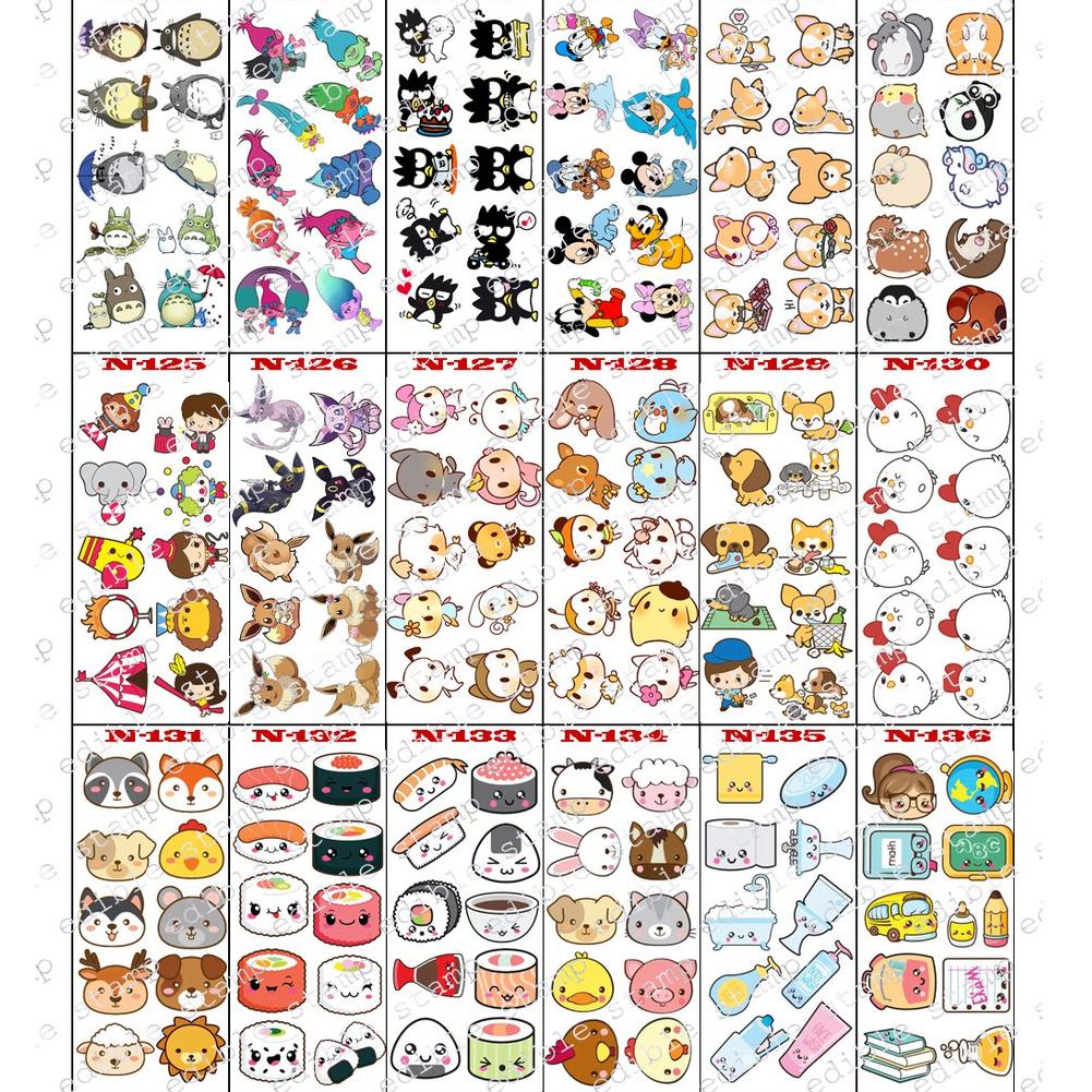 

olu53 Edible Stamp Stiker Makanan Edible Stiker Edible Image Edible Print Sticker Makanan N119-N136 Ori