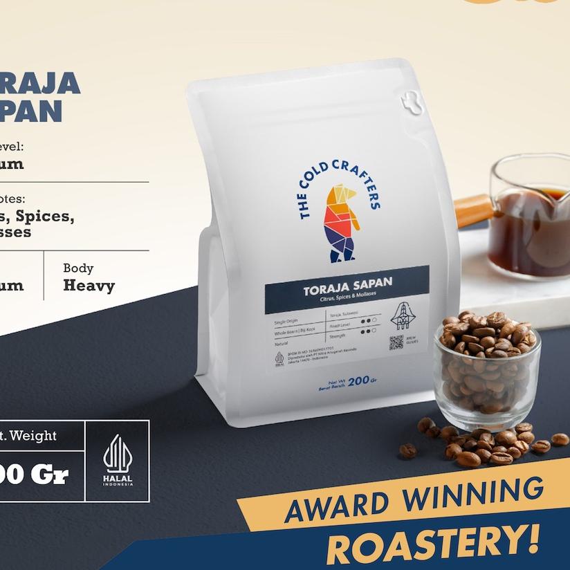 

♀ The Cold Crafters - Toraja Sapan Arabica Grade 1 Biji Kopi Roasted Beans - BIJI KOPI 100gr/200gr/1kg ➪