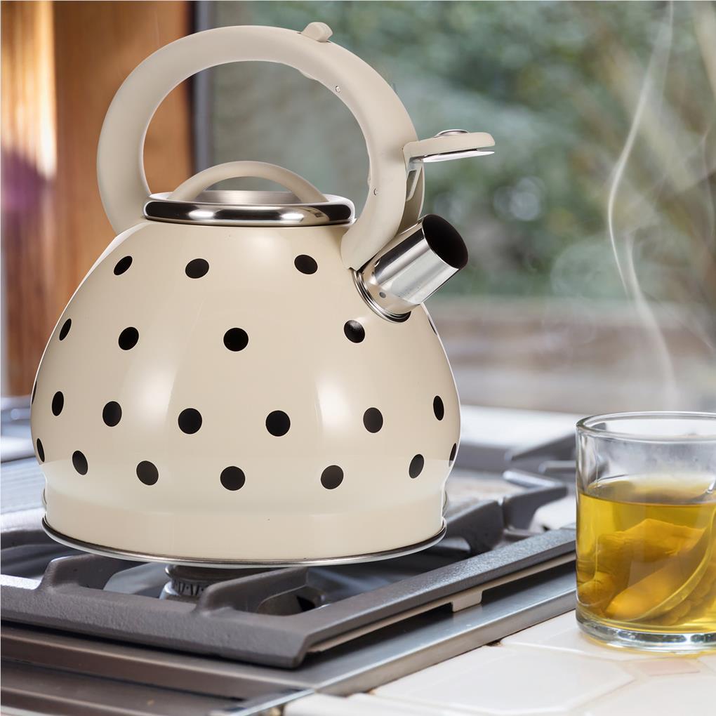 Whistling Kettle Universal Wadah Rebus Rumah Tangga Bintik Sederhana Stainless Steel Teko Teh Air Boiler Peralatan Masak