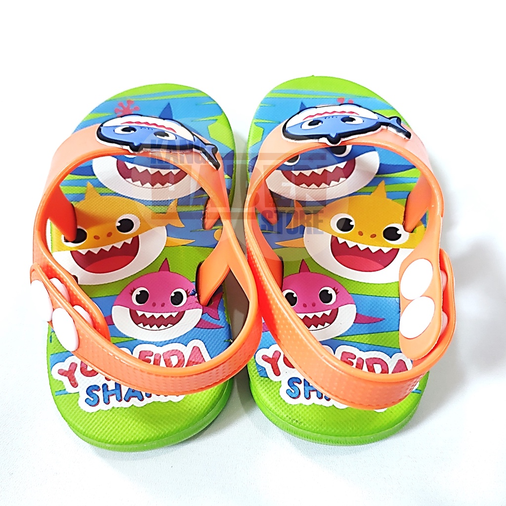 Habenkids Sandal Jepit Anak Balita Cowok Cewek Karakter Baby Shark Lucu