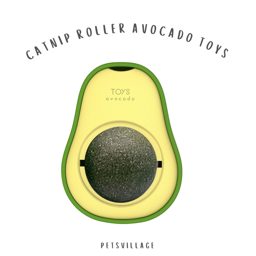 CATNIP 360 ROLLER AVOCADO TOYS CEMILAN DAN MAINAN ANTI STRESS KUCING