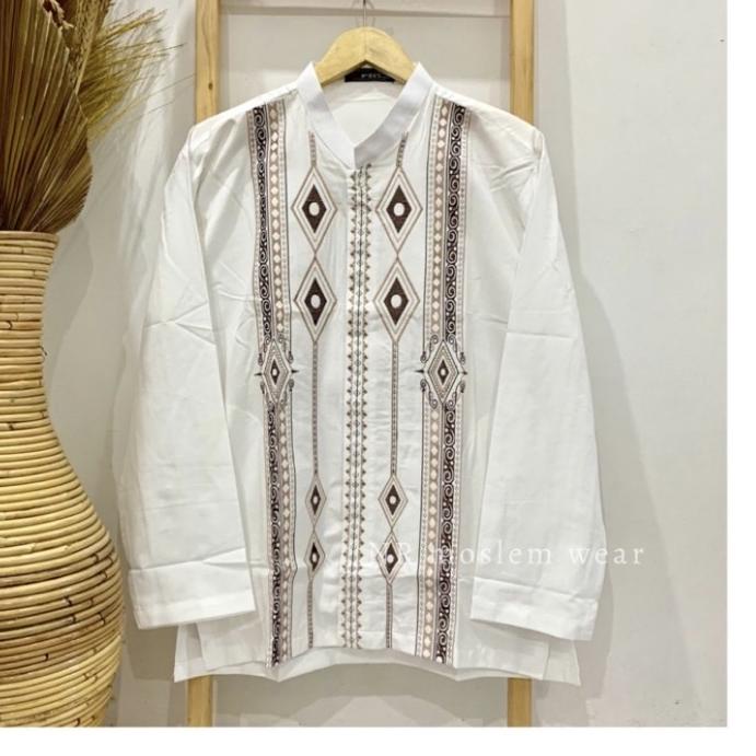 ❆ BAJU KOKO JUMBO LENGAN PANJANG, KOKO PUTIH LENGAN PANJANG (EL-04 JUMBO) ➼