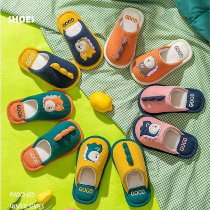 Sandal Anak Rumah Indoor / Sandal Couple Import Anak Unisex Lucu Empuk