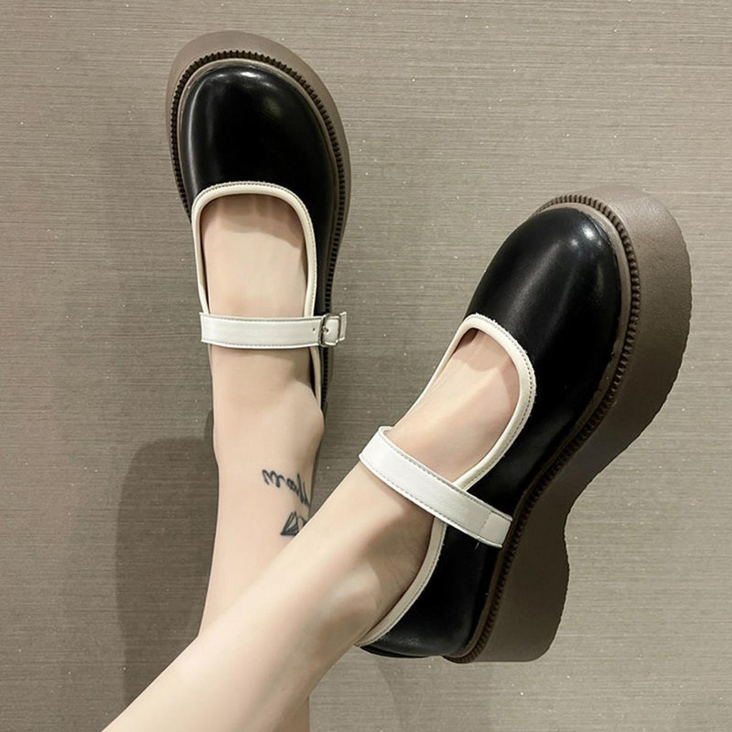 Sepatu Wanita Wedges Bertali Casual Sepatu Cewek Kekinian Platform Korea Style Tinggi 5cm