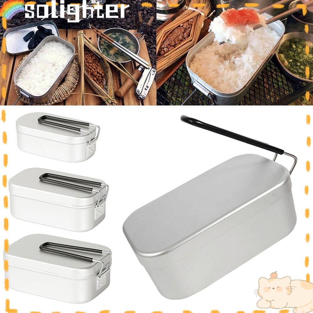 Solighter Alat Makan Camping Outdoor Wadah Makanan Anti Bocor Bento Box