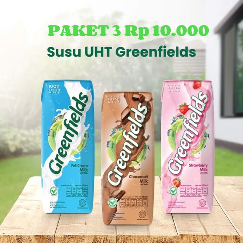 0Susu Greenfields UHT 125 ml Full Cream Coklat Strawberry Milk | Greenfield 125ml