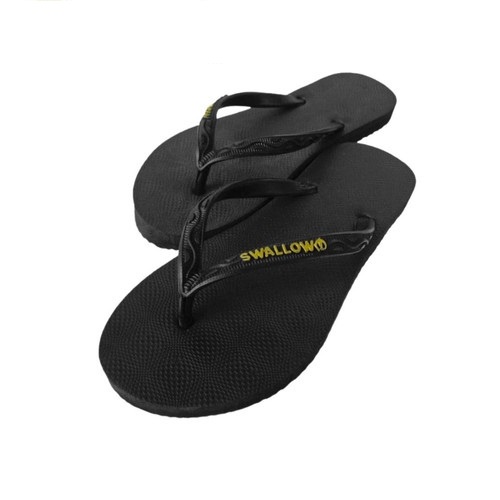 Sandal Jepit Swallow Black Pearl Wanita Full Hitam