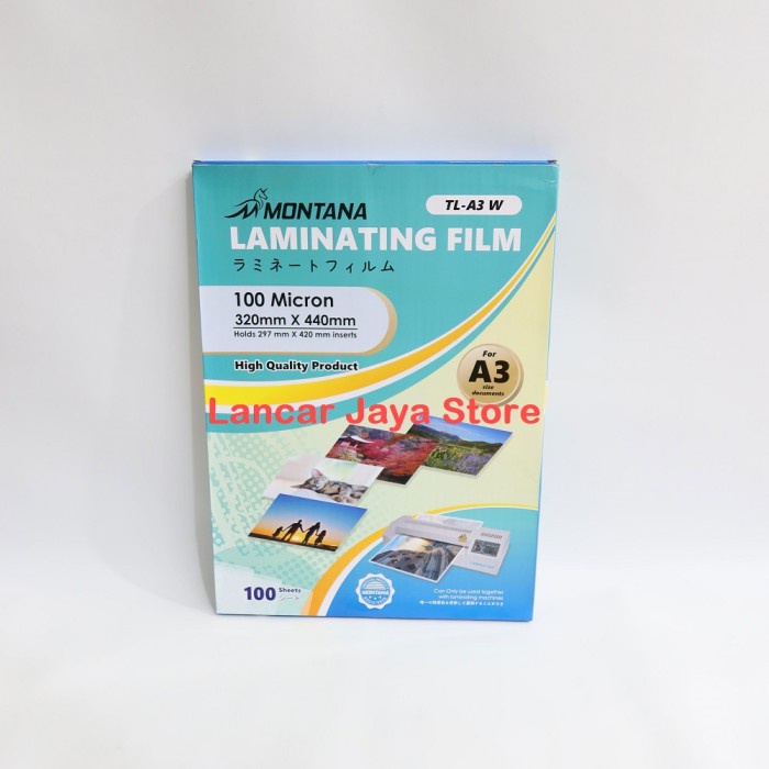 

[[JNT COD]] Films Laminating Secure Ukuran A3 Plastik Laminating Secure A3 100MIC - Montana A3