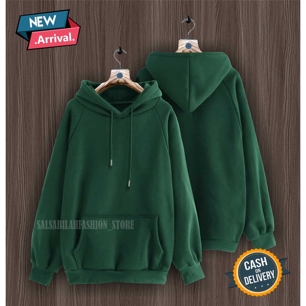 TERMURAH !! COD Jaket Sweater Hoodie Pria POLOS Big Size Jumbo M - XXL TERBARU