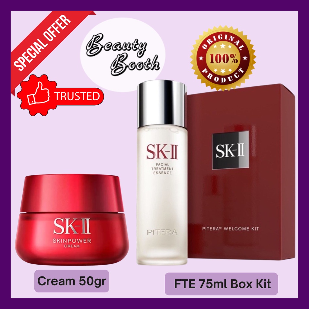 SK-II SK2 SKII FTE 75 Box KIT + Skinpower Cream 50gr | Facial Treatment Essence