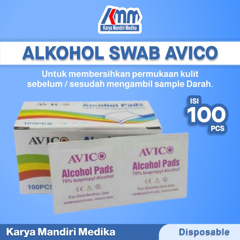 Tisu Alkohol Swab Avico