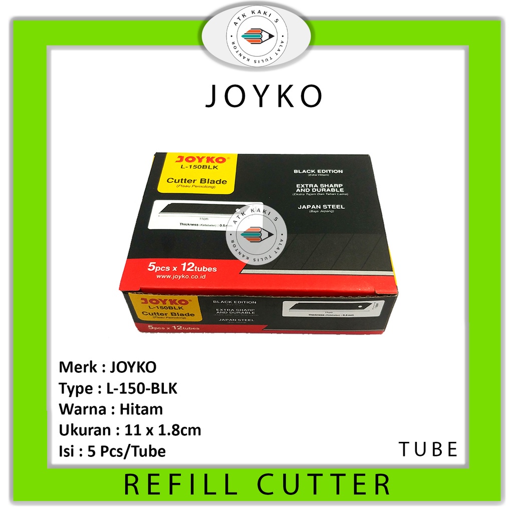 

JOYKO - Cutter Blade Isi Cutter L-150 Black - Tube