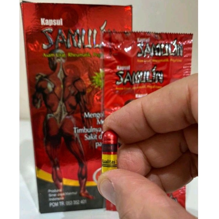 60 KAPSUL SAMULIN 100%ORIGINAL BISA COD / capsule asamurat nyerisendi pengapuran flutulang nyeritula