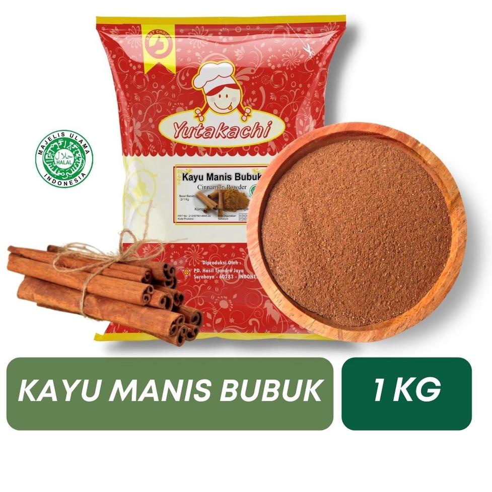 

G26 MURNI Kayu Manis Bubuk 1kg Yutakachi / Bubuk Kayu Manis / Cinnamon Powder / Bahan Kue / Rempah Asli Indonesia Kualitas Premium / Bumbu Rempah Bubuk Pusat Bumbu RECOMENDED ニ