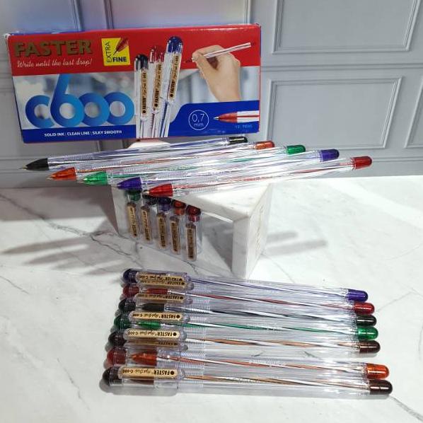 

Penjualan Kejutan Pen faster c600 cabut (1box = 12pc pen)/faster/c600/bolpen faster