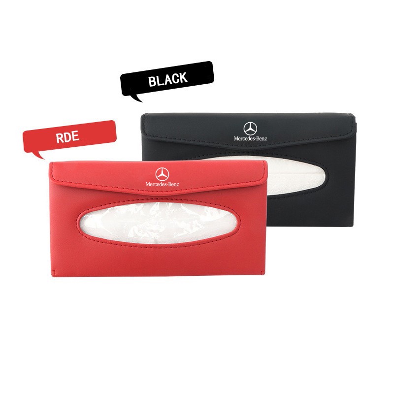 Mercedes Benz Tempat Penyimpanan Tisu Sun Visor Mobil Auto Paper Towel Leather Tissue Box Untuk W207 W211 W205 W212 W204 W220 W206 W124 W213 W218 W222