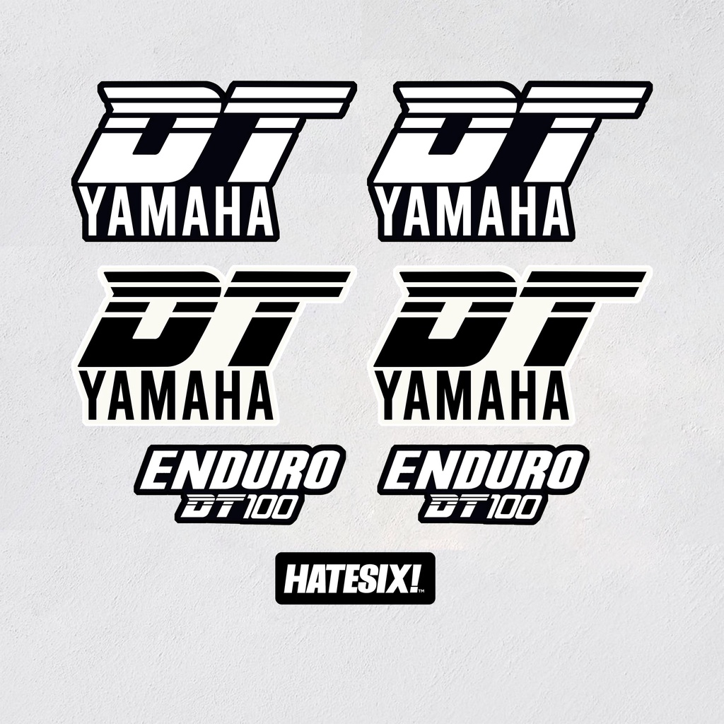 Sticker Stiker Detail Yamaha DT big logo Hatesix
