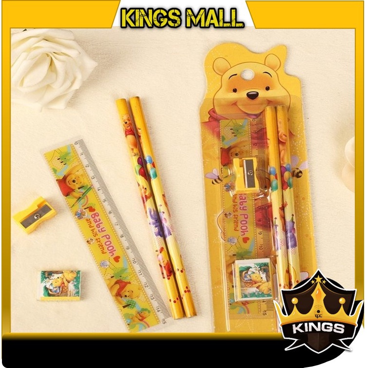 

KINGS - S5686 Set Alat Tulis Pensil Set 5 in 1 / Alat Tulis Sekolah / Paket Alat Tulis / Stationery Set 5 in 1 Karakter