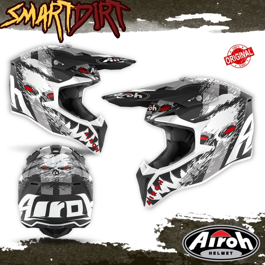 HELM CROSS AIROH WRAAP DEMON MATT 2023 HELM AIROH WRAAP 2023 DEMON ORI